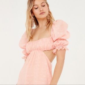 For love & lemons pink maxi dress